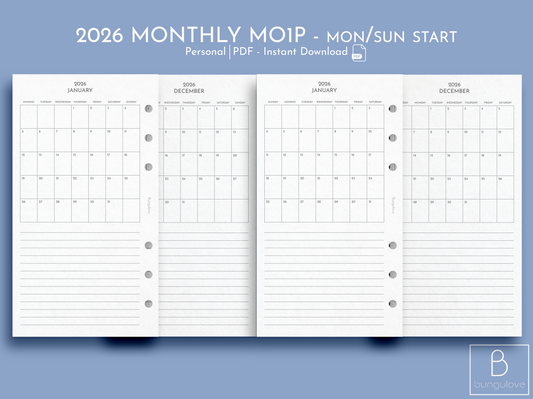 2026 Monthly Mo1P