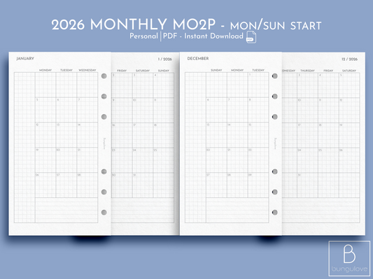 2026 Monthly Mo2P