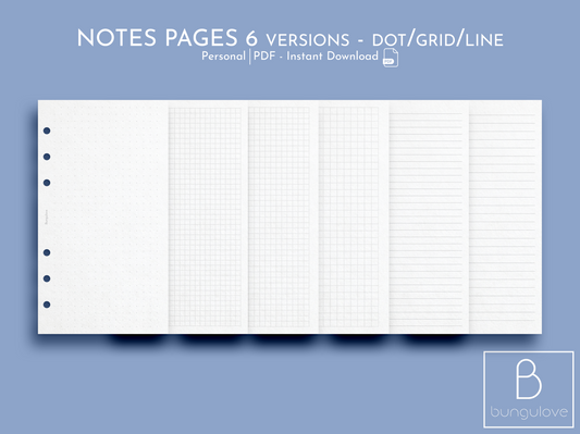 Notes Pages / Dot / Grid / Line